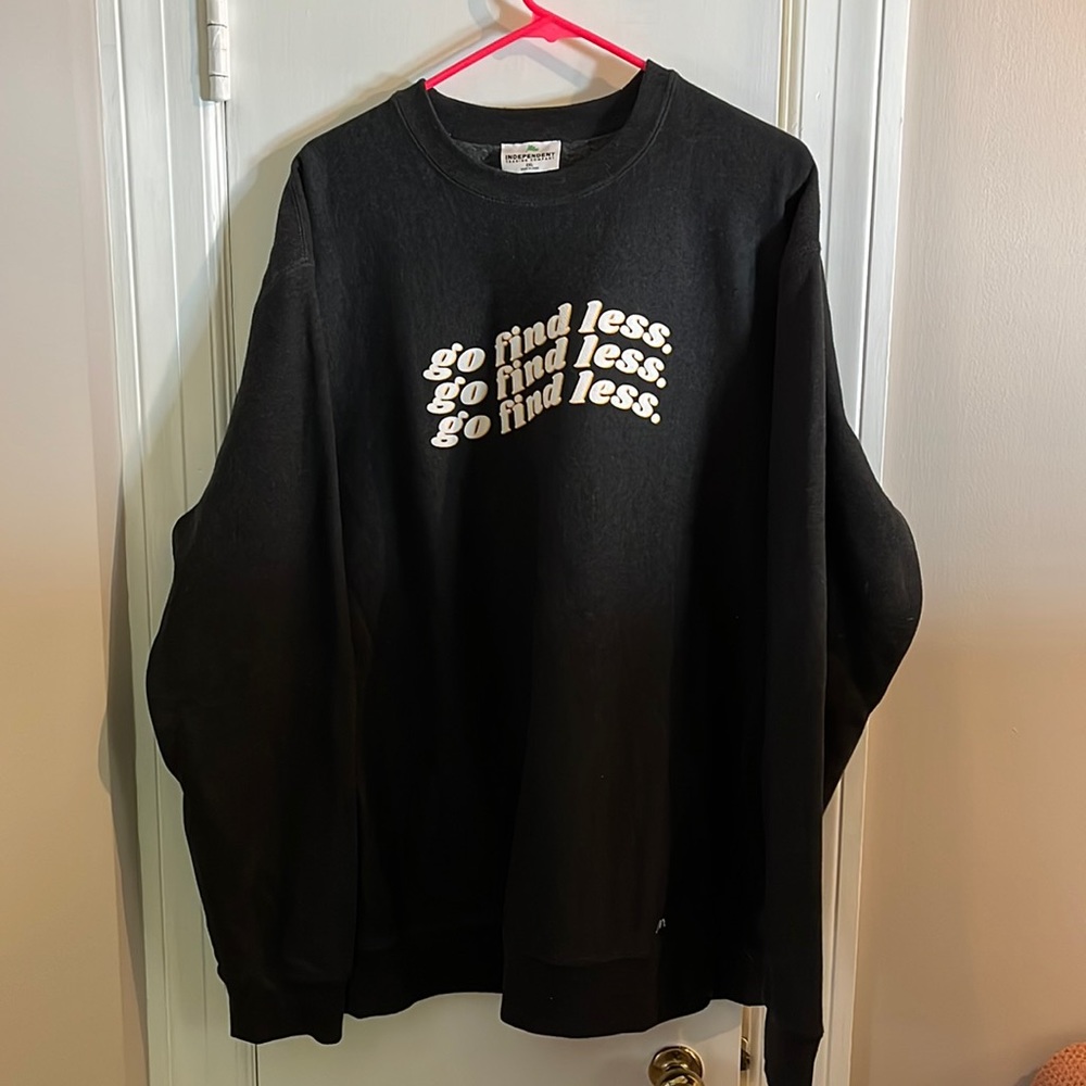Elyse Myers “go find less” sweatshirt
